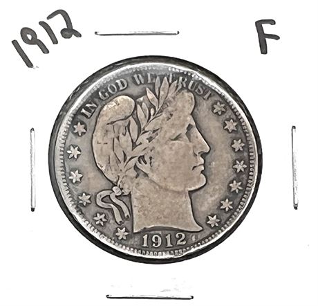 1912 Silver Barber Half Dollar