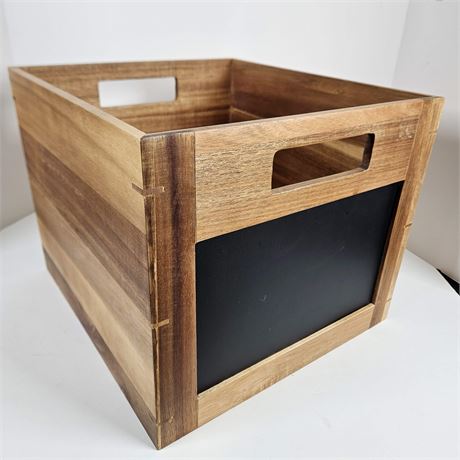 Decorative Wood Crate w/ Chalk Board Side