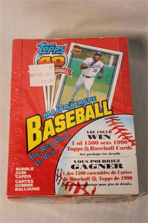 Topps 1990 Baseball Bubble Gum Card Set