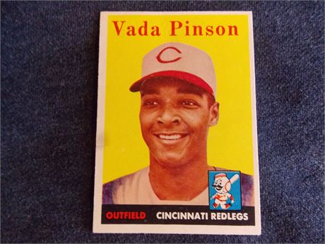 1958 Topps #420 Vada Pinson rookie card