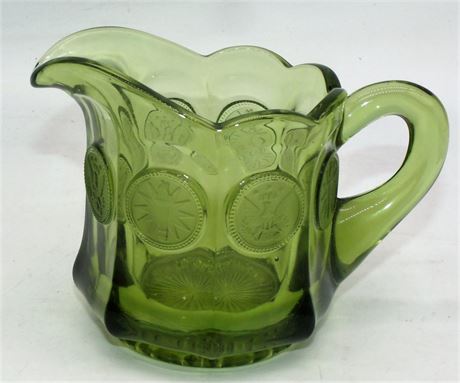 Rust Belt Revival Online Auctions Fostoria Coin Glass Green Creamer