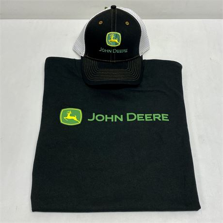 New w/ Tags - John Deer T-Shirt and Hat - Mens XL