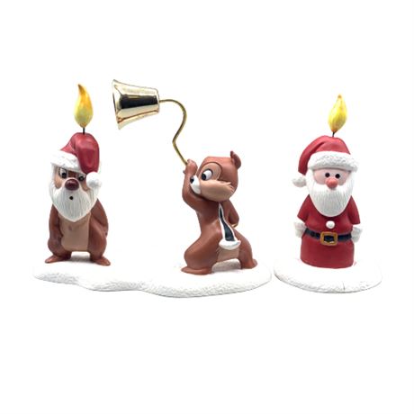 1997 Chip 'N Dale 'Little Mischief Makers' and 'Santa Candle' WDCC Figurine