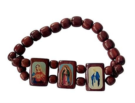 Religious Virgin Mary bead bracelet