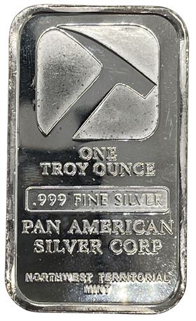 Pan American Silver Corporation - .999 Fine Silver - One Troy Ounce Silver Bar