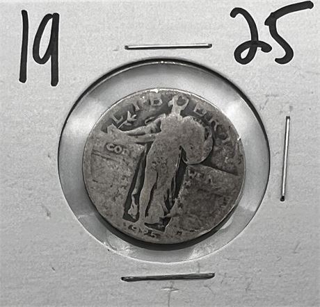 1925 Silver Standing Liberty Quarter Dollar