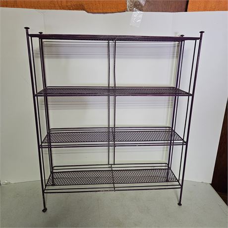 Retro Mid Century Metal 4 Shelf Stand
