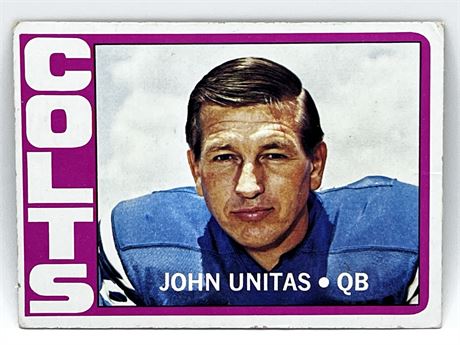 Johnny Unitas 1972 Topps #165 Football Card