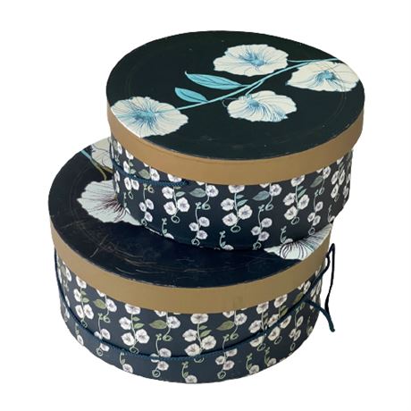 Decorator hand Painted Hat Boxes