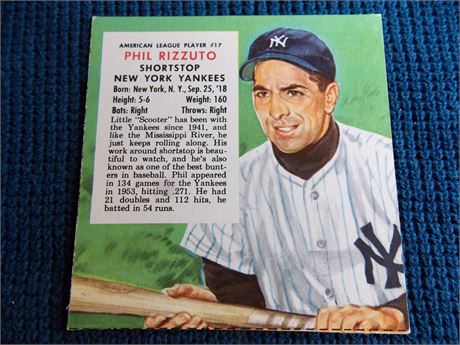 1954 Red Man #17 Phil Rizzuto
