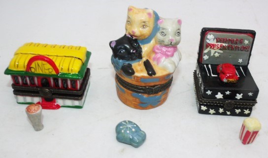 Rust Belt Revival Online Auctions - 3 porcelain trinket /ring boxes w ...