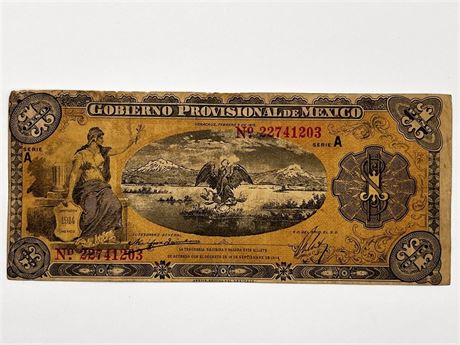 1914 Mexico One Peso Note