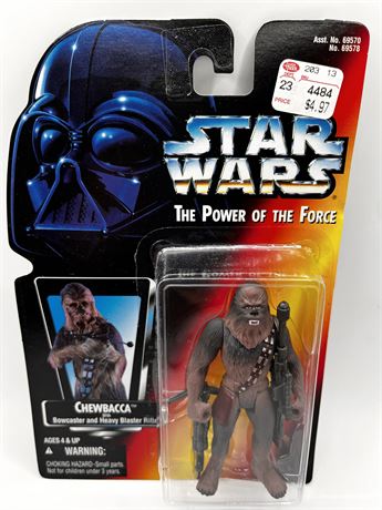 NoC 1995 Kenner Star Wars Power of the Force Chewbacca Figure