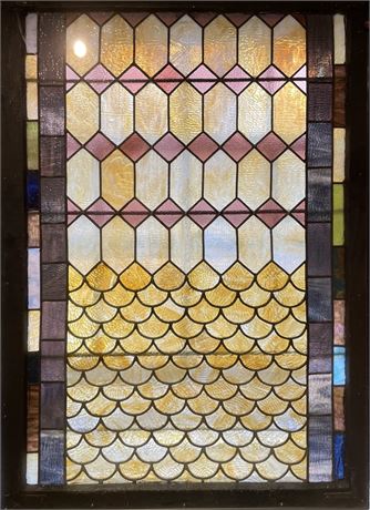Antique Victorian Pattern Stained Glass Window