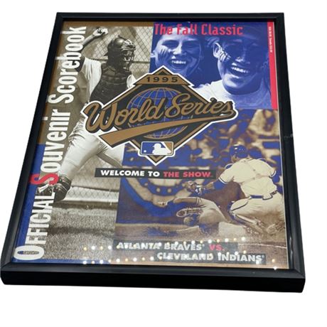 1995 Framed World Series Official Souvenir Scorebook