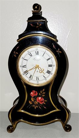 Vintage Swiss Prexim Hand Painted 10" Mantel Clock