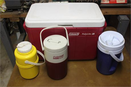 Coleman Cooler and Thermoses