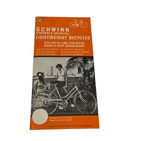 Vintage Schwinn Owner's Manual