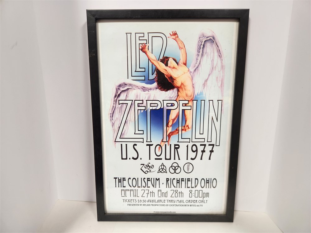 Rust Belt Revival Online Auctions - Led Zeppelin Framed Poster