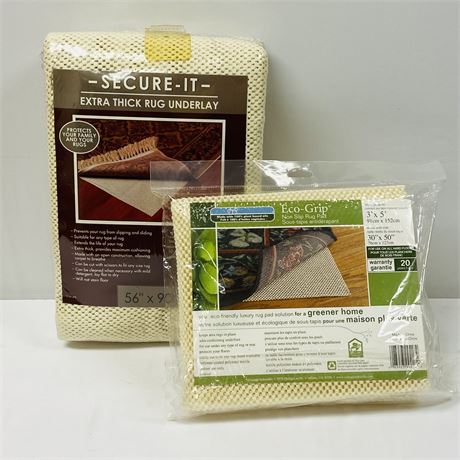 New Non Slip Rug Pads - 30 x 50" and 56 x 90"
