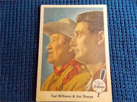 1959 Fleer Ted Williams #70 w/Jim Thorpe