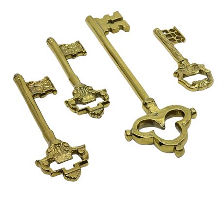 Decorative Brass Skeleton Keys