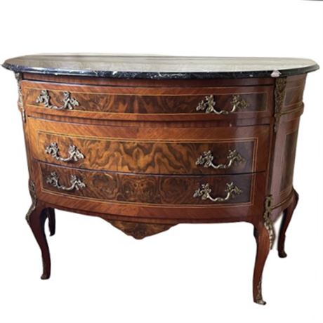 Antique Louis XVI French Commode with Ormolu Accents