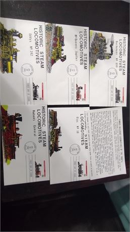 Historic Steam Locomotives envelopes