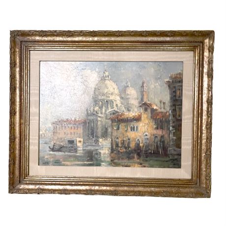 Morel, Signed, Oil on Canvas, Venice Italy