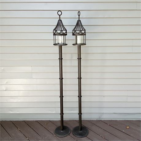 Pair of 64"T Indoor/Outdoor Decorative Candle Lanterns
