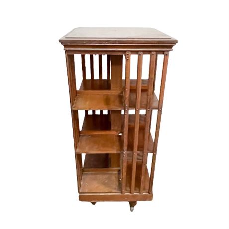 Antique Danners Mission Style Revolving Bookcase
