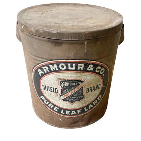 Armour & Co, Pure Leaf Lard Galvanized Steel 5 G Can