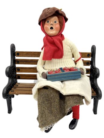 Byers Choice Ltd. Apple Lady with Bench, Carolers Series