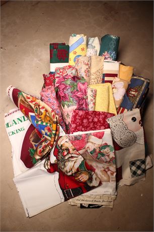 Assorted Holiday Fabric and More