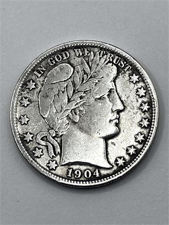 1904 Barber Half Dollar Coin