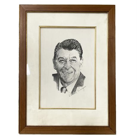 Rust Belt Revival Online Auctions - Ronald Reagan Autographed Drawing ...