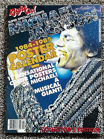 Michael Jackson 1984 Photo Poster Calendar Magazine Right On!