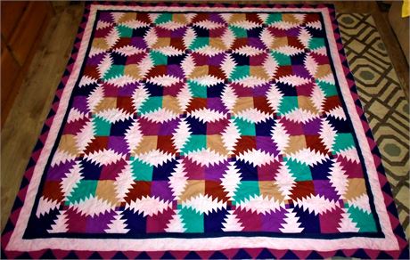 Multi Color Quilt hand made