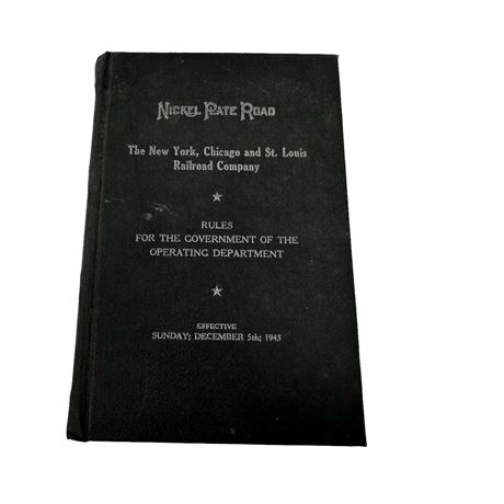 1943 Nickel Plate Road Rules for the Government of Operating Department