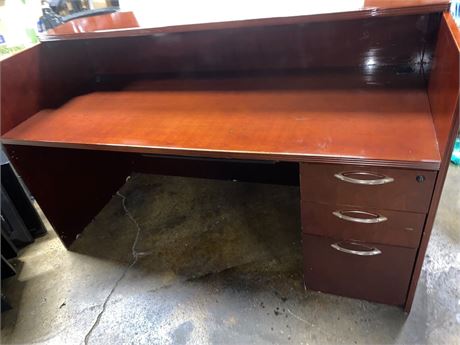 HON Reception Desk Made of Real Wood Very Heavy 4 Drawer
