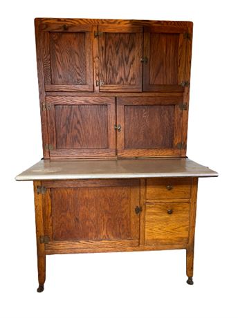 Early 20th C. Hoosier Saves Steps Kitchen Cabinet