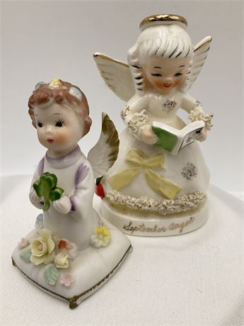 2 NATIONAL POTTERIES Angel Figurines