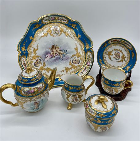 Sevres "Madame du Barry" Style Tea for One Set