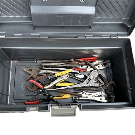 Rubbermaid Toolbox of Miscellaneous Tools