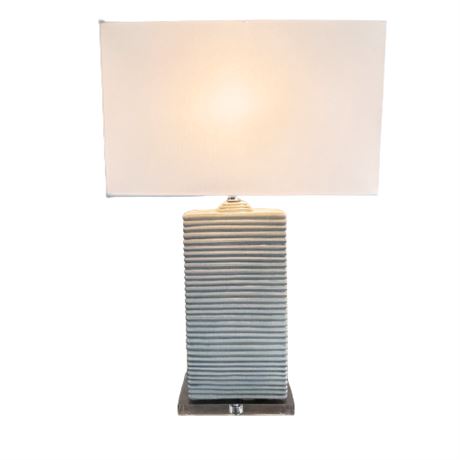 Contemporary Ceramic and Lucite Occasional Table Lamp