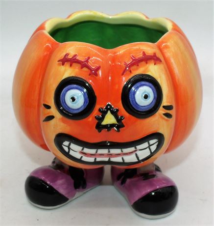 Pumpkin Jack O Lantern ceramic bowl