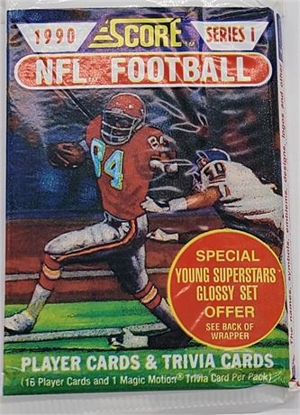 1990 Score NFL Football Card Series 1 Unopened Pack