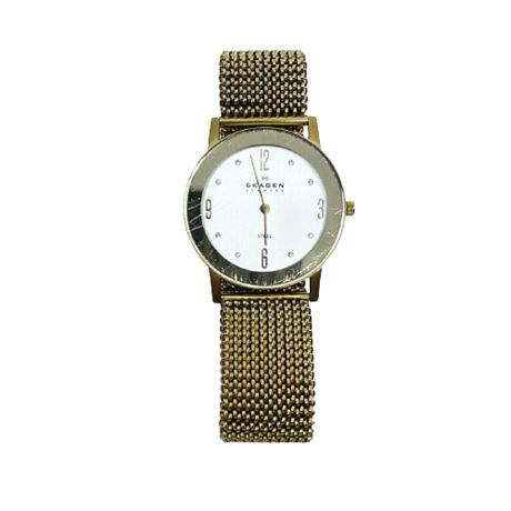 Bid On Everything - Skagen Women's 39LGG1 Steel Gold Tone Watch