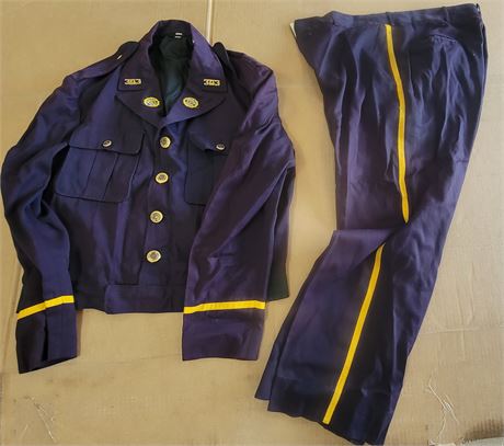 Vintage American Legion Pants and Jacket w/buttons & badges - Jacket is 44R