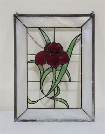 Hanging 16x12 Stained glass? floral picture